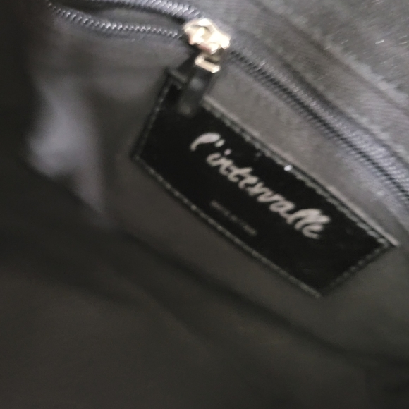 NEW L'Intervalle Shiny Black Convertible Purse  (AF2) - Picture 3 of 4